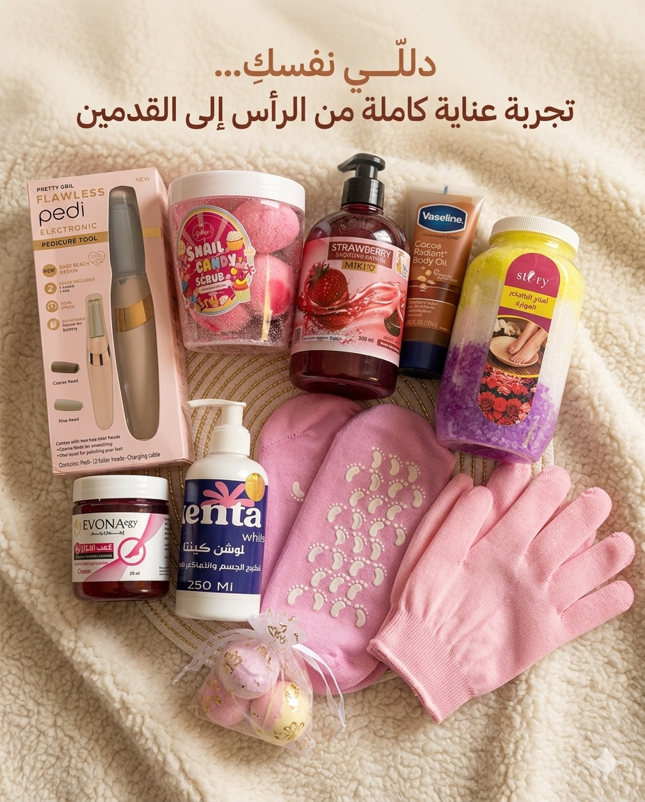 عرض الباديكير و العناية بالجسم كامل ٩ قطع +الشحن مجاني ♥️ 🚛